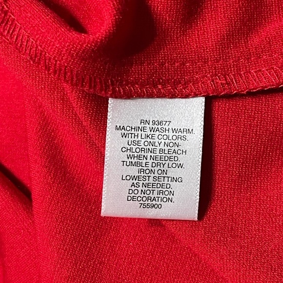 NWOT Liz Claiborne Large Red Sheath Dress w/Pockets Size Large - Picture 5 of 5